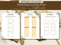 Plan de table pour 40 personnes, avec des tables rectangulaires et des indications pour 10 à 20 invités par table.