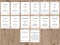 Cartes de jeux mariage "12 mois de l'année" avec des gages et objets à trouver pour chaque mois.