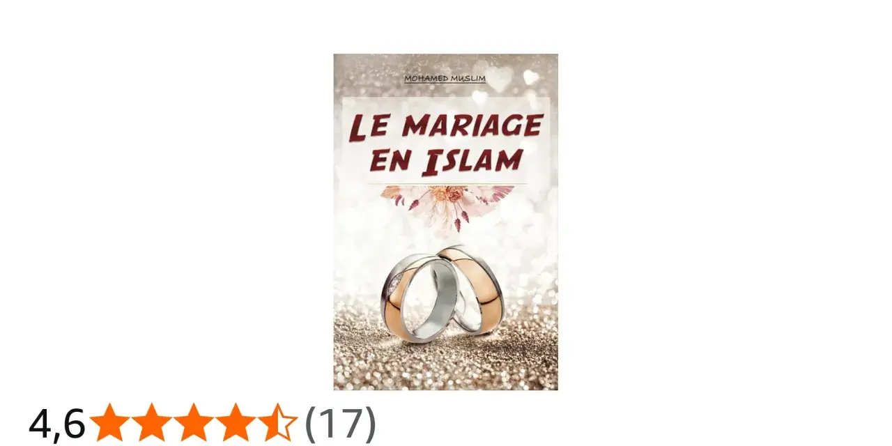 Bague de mariage symbolisant le mariage en Islam, avec le titre du livre "Le Mariage en Islam" de Mohamed Muslim.