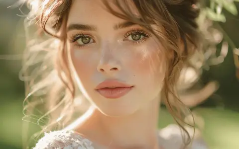 Un maquillage glowy mariage parfait pour une mariée radieuse, avec des joues rosées et un éclat naturel.
