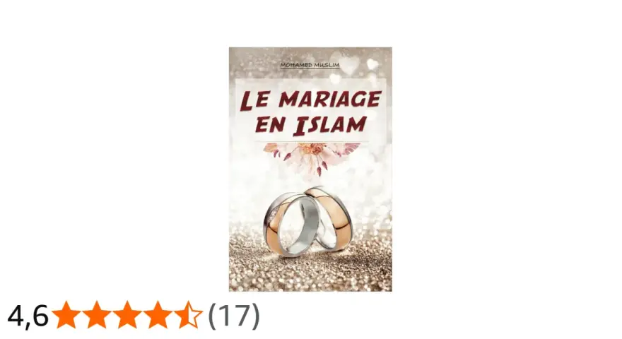 Bague de mariage symbolisant le mariage en Islam, avec le titre du livre "Le Mariage en Islam" de Mohamed Muslim.